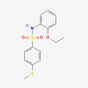 molecular formula C15H17NO3S2 B5845806 N-(2-ethoxyphenyl)-4-(methylthio)benzenesulfonamide 