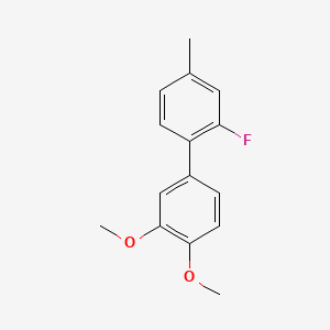 molecular formula C15H15FO2 B584582 3',4'-Dimethoxy-2-fluoro-4-methylbiphenyl CAS No. 1346601-39-5