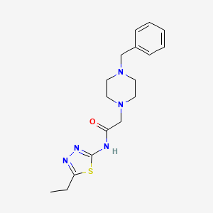 molecular formula C17H23N5OS B5845826 2-(4-benzylpiperazin-1-yl)-N-(5-ethyl-1,3,4-thiadiazol-2-yl)acetamide 