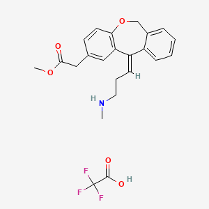 molecular formula C23H24F3NO5 B584583 N-Desmethyl Olopatadine Methyl Ester Trifluoroacetic Acid Salt CAS No. 1346606-15-2