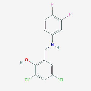 molecular formula C13H9Cl2F2NO B5845835 2,4-dichloro-6-{[(3,4-difluorophenyl)amino]methyl}phenol 