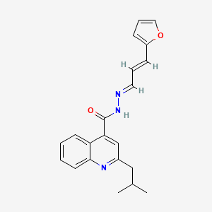 N'-[3-(2-furyl)-2-propen-1-ylidene]-2-isobutyl-4-quinolinecarbohydrazide