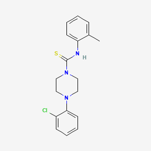 molecular formula C18H20ClN3S B5845869 4-(2-chlorophenyl)-N-(2-methylphenyl)-1-piperazinecarbothioamide 