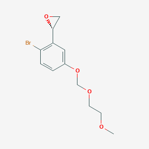molecular formula C12H15BrO4 B584588 (2R)-2-[2-溴-5-(2-甲氧基乙氧基甲氧基)苯基]环氧乙烷 CAS No. 1798807-29-0