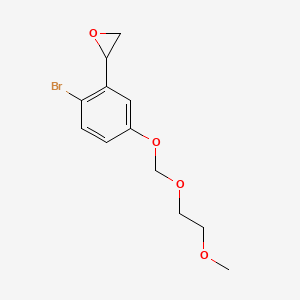 molecular formula C12H15BrO4 B584589 2-[2-Bromo-5-(2-methoxyethoxymethoxy)phenyl]oxirane CAS No. 1796927-29-1