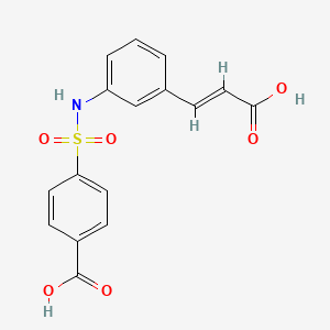 molecular formula C16H13NO6S B5845907 4-({[3-(2-carboxyvinyl)phenyl]amino}sulfonyl)benzoic acid 