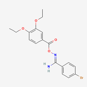 molecular formula C18H19BrN2O4 B5845917 4-bromo-N'-[(3,4-diethoxybenzoyl)oxy]benzenecarboximidamide 