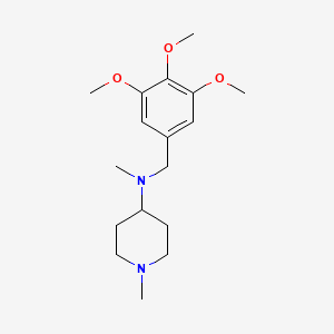 molecular formula C17H28N2O3 B5845927 N,1-dimethyl-N-(3,4,5-trimethoxybenzyl)-4-piperidinamine 