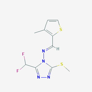 3-(difluoromethyl)-N-[(3-methyl-2-thienyl)methylene]-5-(methylthio)-4H-1,2,4-triazol-4-amine