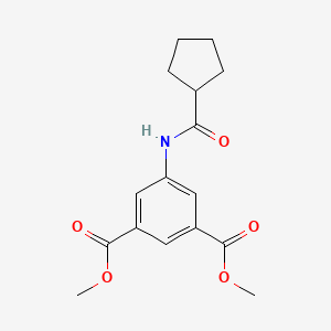 molecular formula C16H19NO5 B5845965 dimethyl 5-[(cyclopentylcarbonyl)amino]isophthalate 
