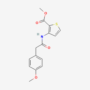 molecular formula C15H15NO4S B5845974 methyl 3-{[(4-methoxyphenyl)acetyl]amino}-2-thiophenecarboxylate 