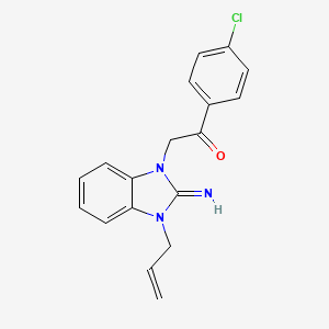 2-(3-allyl-2-imino-2,3-dihydro-1H-benzimidazol-1-yl)-1-(4-chlorophenyl)ethanone