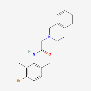 molecular formula C19H23BrN2O B584598 3-Bromo-N-desethyl-N-benzyl Lidocaine CAS No. 1797880-42-2