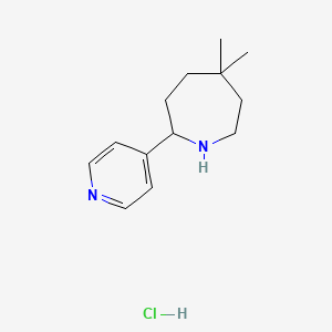 molecular formula C13H21ClN2 B584599 5,5-Dimethyl-2-(pyridin-4-yl)azepane hydrochloride CAS No. 1346598-21-7