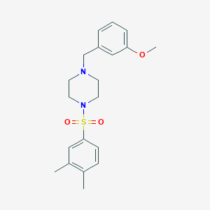 molecular formula C20H26N2O3S B5846003 1-[(3,4-dimethylphenyl)sulfonyl]-4-(3-methoxybenzyl)piperazine 