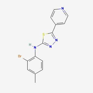 molecular formula C14H11BrN4S B5846007 N-(2-bromo-4-methylphenyl)-N-[5-(4-pyridyl)-1,3,4-thiadiazol-2-yl]amine 