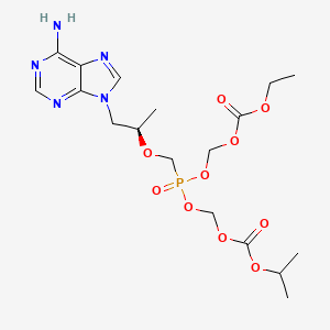 B584603 2,4,6,8-Tetraoxa-5-phosphanonanedioic acid, 5-[[(1R)-2-(6-amino-9H-purin-9-yl)-1-methylethoxy]methyl]-, 1-ethyl 9-(1-methylethyl) ester, 5-oxide CAS No. 1422284-16-9