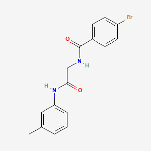 molecular formula C16H15BrN2O2 B5846036 4-bromo-N-{2-[(3-methylphenyl)amino]-2-oxoethyl}benzamide 
