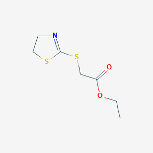 molecular formula C7H11NO2S2 B5846052 ethyl (4,5-dihydro-1,3-thiazol-2-ylthio)acetate 