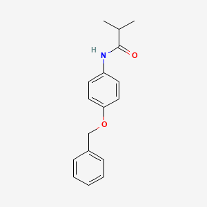 molecular formula C17H19NO2 B5846058 N-[4-(benzyloxy)phenyl]-2-methylpropanamide 