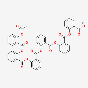 molecular formula C44H28O14 B584611 2-[2-[2-[2-[2-(2-乙酰氧基苯甲酰)氧基苯甲酰]氧基苯甲酰]氧基苯甲酰]氧基苯甲酸 CAS No. 85531-20-0