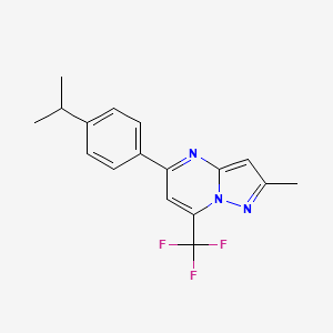 molecular formula C17H16F3N3 B5846138 5-(4-isopropylphenyl)-2-methyl-7-(trifluoromethyl)pyrazolo[1,5-a]pyrimidine 