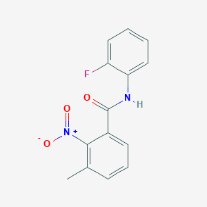 molecular formula C14H11FN2O3 B5846144 N-(2-fluorophenyl)-3-methyl-2-nitrobenzamide 