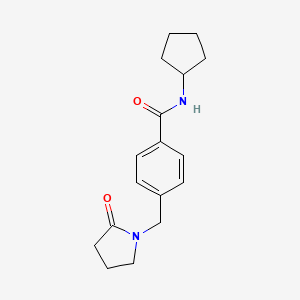 molecular formula C17H22N2O2 B5846149 N-cyclopentyl-4-[(2-oxo-1-pyrrolidinyl)methyl]benzamide 