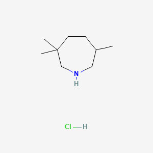 B584615 Hexahydro-3,3,5-trimethyl-1H-azepine Hydrochloride CAS No. 86404-45-7