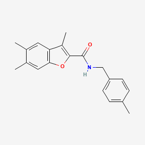 3,5,6-trimethyl-N-(4-methylbenzyl)-1-benzofuran-2-carboxamide