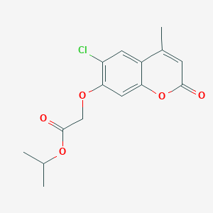 molecular formula C15H15ClO5 B5846190 isopropyl [(6-chloro-4-methyl-2-oxo-2H-chromen-7-yl)oxy]acetate 