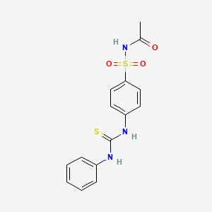 molecular formula C15H15N3O3S2 B5846192 N-({4-[(anilinocarbonothioyl)amino]phenyl}sulfonyl)acetamide 