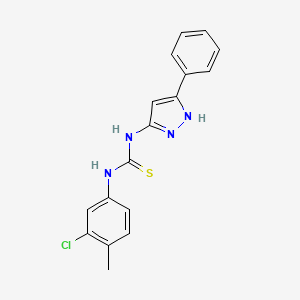 N-(3-chloro-4-methylphenyl)-N'-(3-phenyl-1H-pyrazol-5-yl)thiourea