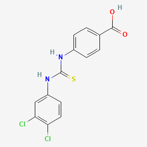 molecular formula C14H10Cl2N2O2S B5846220 4-({[(3,4-dichlorophenyl)amino]carbonothioyl}amino)benzoic acid 