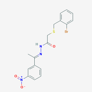 2-[(2-bromobenzyl)thio]-N'-[1-(3-nitrophenyl)ethylidene]acetohydrazide