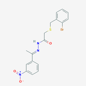 molecular formula C17H16BrN3O3S B5846224 2-[(2-bromobenzyl)thio]-N'-[1-(3-nitrophenyl)ethylidene]acetohydrazide 