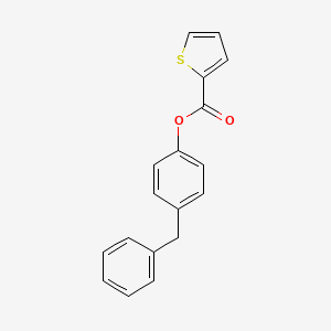 molecular formula C18H14O2S B5846226 4-benzylphenyl 2-thiophenecarboxylate 