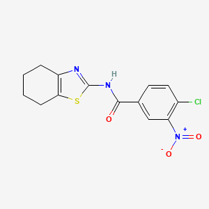 4-chloro-3-nitro-N-(4,5,6,7-tetrahydro-1,3-benzothiazol-2-yl)benzamide