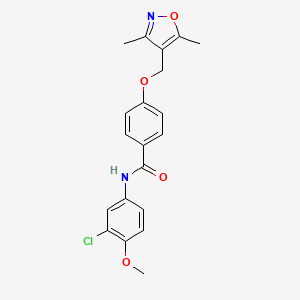 N-(3-chloro-4-methoxyphenyl)-4-[(3,5-dimethyl-4-isoxazolyl)methoxy]benzamide