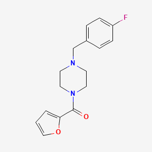 molecular formula C16H17FN2O2 B5846246 1-(4-fluorobenzyl)-4-(2-furoyl)piperazine 