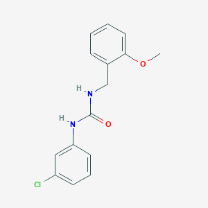 molecular formula C15H15ClN2O2 B5846252 N-(3-chlorophenyl)-N'-(2-methoxybenzyl)urea 