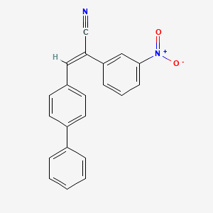 molecular formula C21H14N2O2 B5846258 3-(4-biphenylyl)-2-(3-nitrophenyl)acrylonitrile 