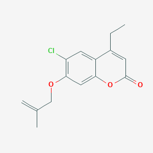 molecular formula C15H15ClO3 B5846266 6-chloro-4-ethyl-7-[(2-methyl-2-propen-1-yl)oxy]-2H-chromen-2-one 