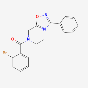 2-bromo-N-ethyl-N-[(3-phenyl-1,2,4-oxadiazol-5-yl)methyl]benzamide