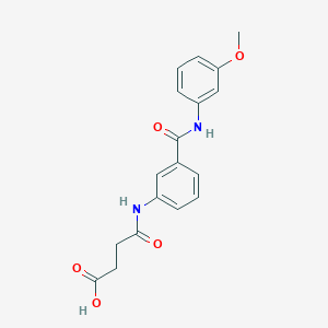 molecular formula C18H18N2O5 B5846287 4-[(3-{[(3-methoxyphenyl)amino]carbonyl}phenyl)amino]-4-oxobutanoic acid 