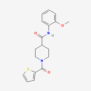 molecular formula C18H20N2O3S B5846298 N-(2-methoxyphenyl)-1-(2-thienylcarbonyl)-4-piperidinecarboxamide 