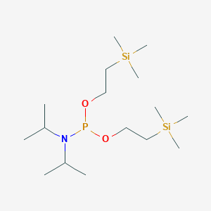 molecular formula C16H40NO2PSi2 B058463 双(2-(三甲基甲硅烷基)乙基)二异丙基氨基膦酰胺 CAS No. 121373-20-4