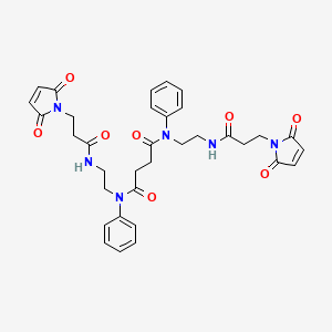 molecular formula C34H36N6O8 B584630 Succinyl Bis[(phenylimino)-2,1-ethanediyl]bis(3-maleimidopropanamide) CAS No. 1346602-61-6