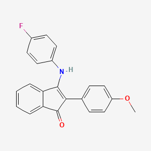 3-[(4-fluorophenyl)amino]-2-(4-methoxyphenyl)-1H-inden-1-one