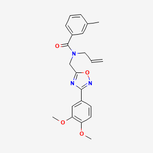 N-allyl-N-{[3-(3,4-dimethoxyphenyl)-1,2,4-oxadiazol-5-yl]methyl}-3-methylbenzamide